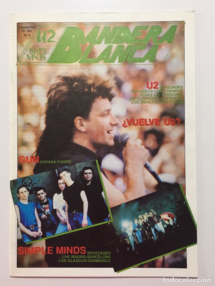 Revistas de m&uacute;sica: U2 BANDERA BLANCA - FANZINE N. 6 - A&ntilde;o 1990