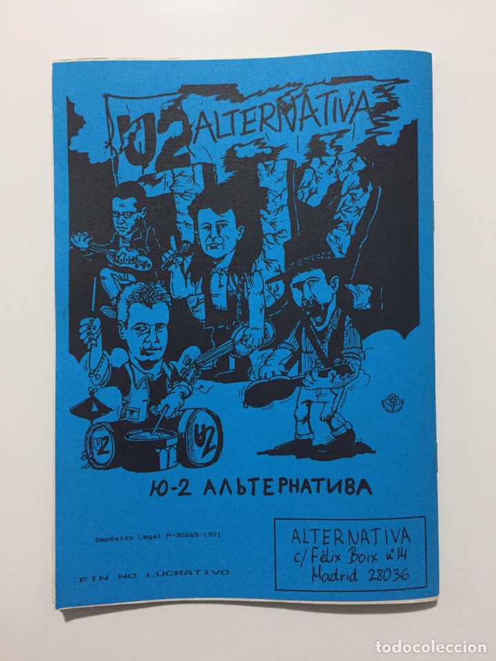 Revistas de m&uacute;sica: U2 ALTERNATIVA - FANZINE REVISTA CLUB DE FANS - N&Uacute;MERO UNO, Invierno 91/92