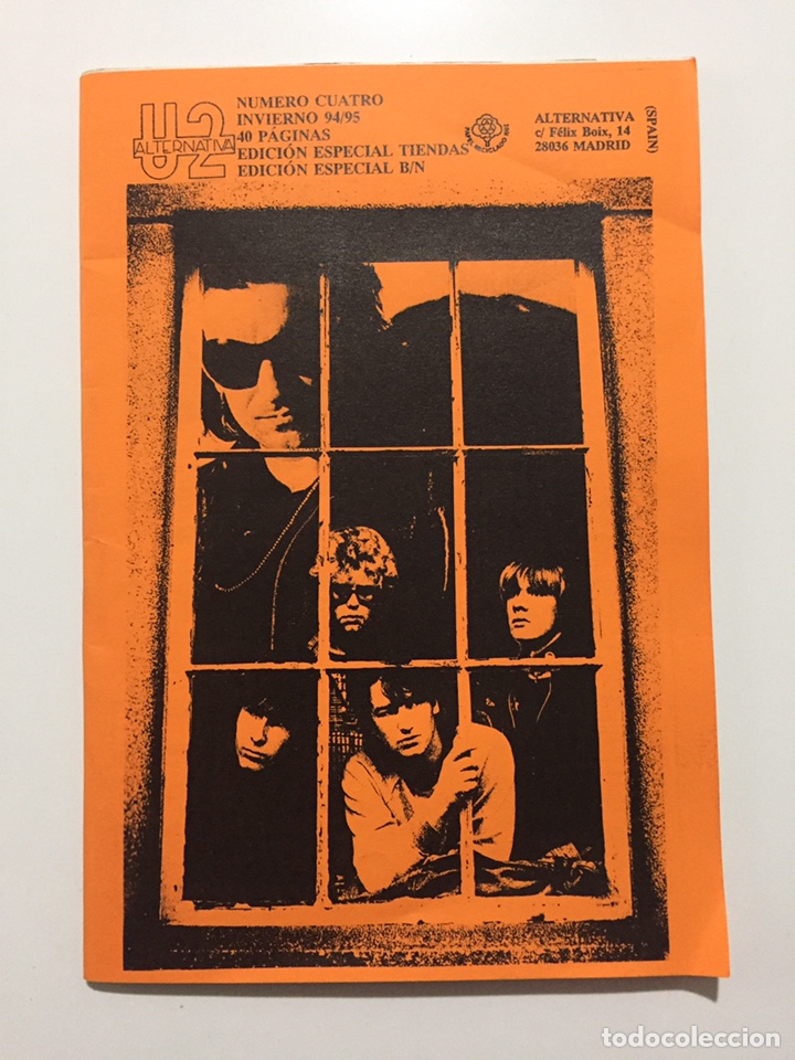 Revistas de m&uacute;sica: U2 ALTERNATIVA - FANZINE REVISTA CLUB DE FANS - N&Uacute;MERO CUATRO - INVIERNO 94/95