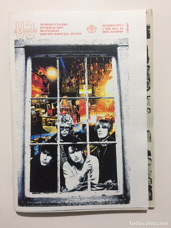 Revistas de m&uacute;sica: U2 ALTERNATIVA - FANZINE REVISTA CLUB DE FANS - N&Uacute;MERO CUATRO - INVIERNO 94/95 - ESPECIAL SOCIOS
