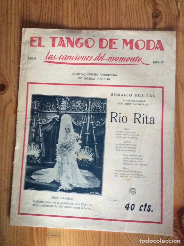Music magazines: Rio Rita El tango de moda Las canciones del momento