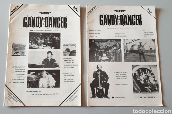 Magazines de musique: LOTE 2 REVISTAS NEW GANDY DANCER N&deg;16 y 21 - The Magazine for Instrumental Rock Music