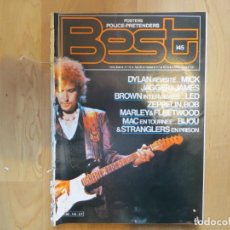 Revistas de música: BEST:N.145-BOB DYLAN-LED ZEPPELIN-BIJOU-PLASMATICS-JAMES BROWN-ROLLING STONES. Lote 202256983