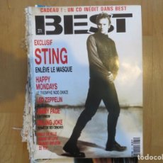 Revistas de música: BEST:N.271- STING-LED ZEPPELIN-JIMMY PAGE-KILLING JOKE-ETC...... Lote 202361650