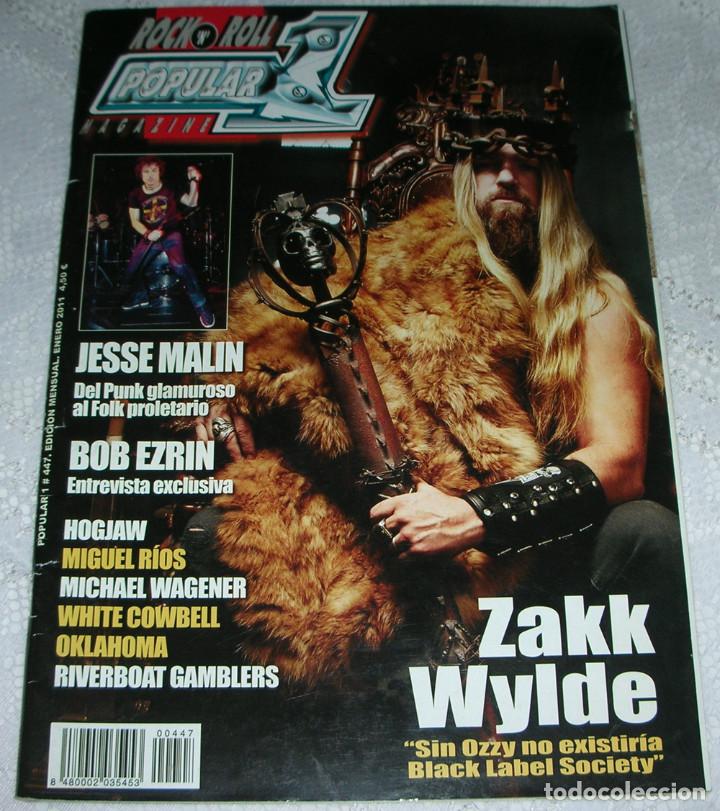 Music magazines: REVISTA POPULAR UNO NUMERO 447 ENERO 2011 - JESSE MALIN ZAKK WYLDE Y MUCHO MAS