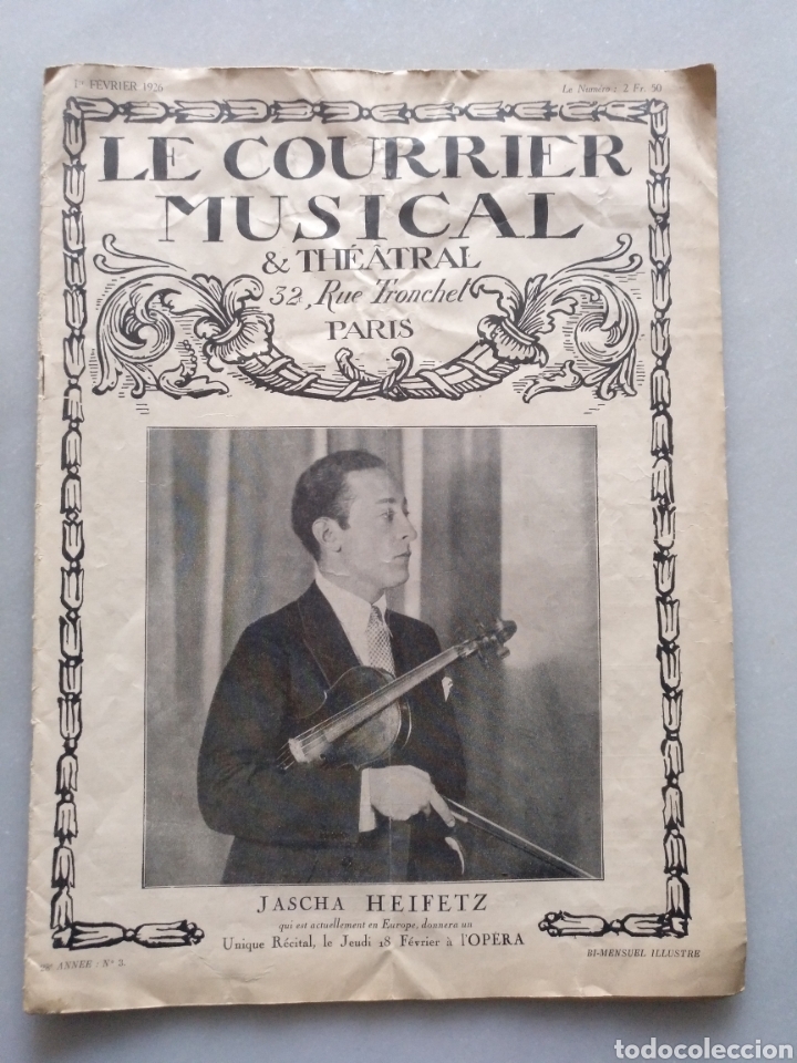 Music magazines: Le Courrier Musical 1 febrero 1926