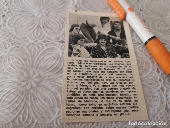 Magazines de musique: GRUPO MUSICAL LOS DIABLOS RECORTE REVISTA 1975