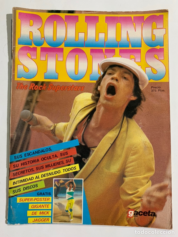 Revistas de m&uacute;sica: Revista especial de Rolling Stones the rock superstar gaceta ilustrada en 1982