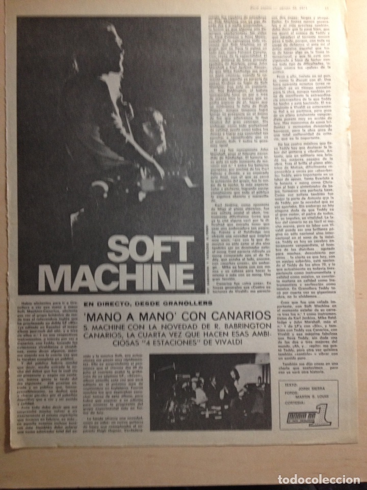 Music magazines: CANARIOS - SOFT MACHINE - JERRY GARCIA