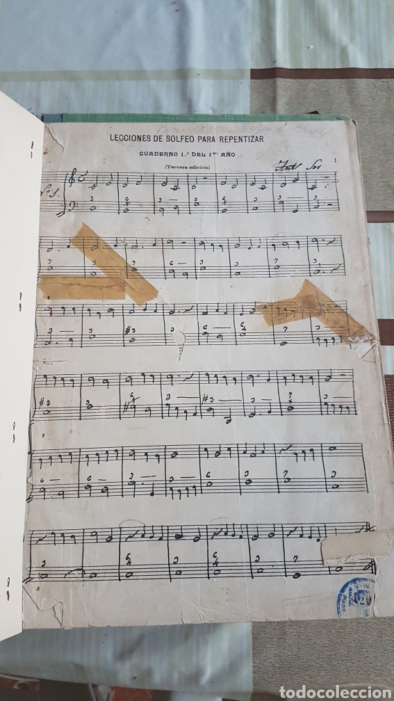 Magazines de musique: Antiguo libro partituras lecciones de solfeo para repentizar