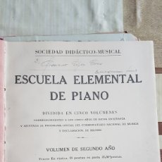 Revistas de música: ANTIGUO LIBRO PARTITURAS ESCUELA SUPERIOR PIANO SEGUNDO AÑO. Lote 210701631