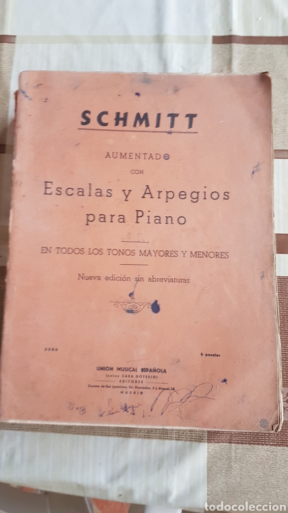 Magazines de musique: Antiguo libro schmitt escalas y aspergios para piano