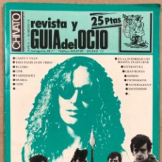 Revistas de música: CHIVATO N° 15 (1982). REVISTA Y GUÍA DEL OCIO DE BILBAO; TINO CASAL, GLAMOUR, ZARAMA, IRON MAIDEN. Lote 212310781