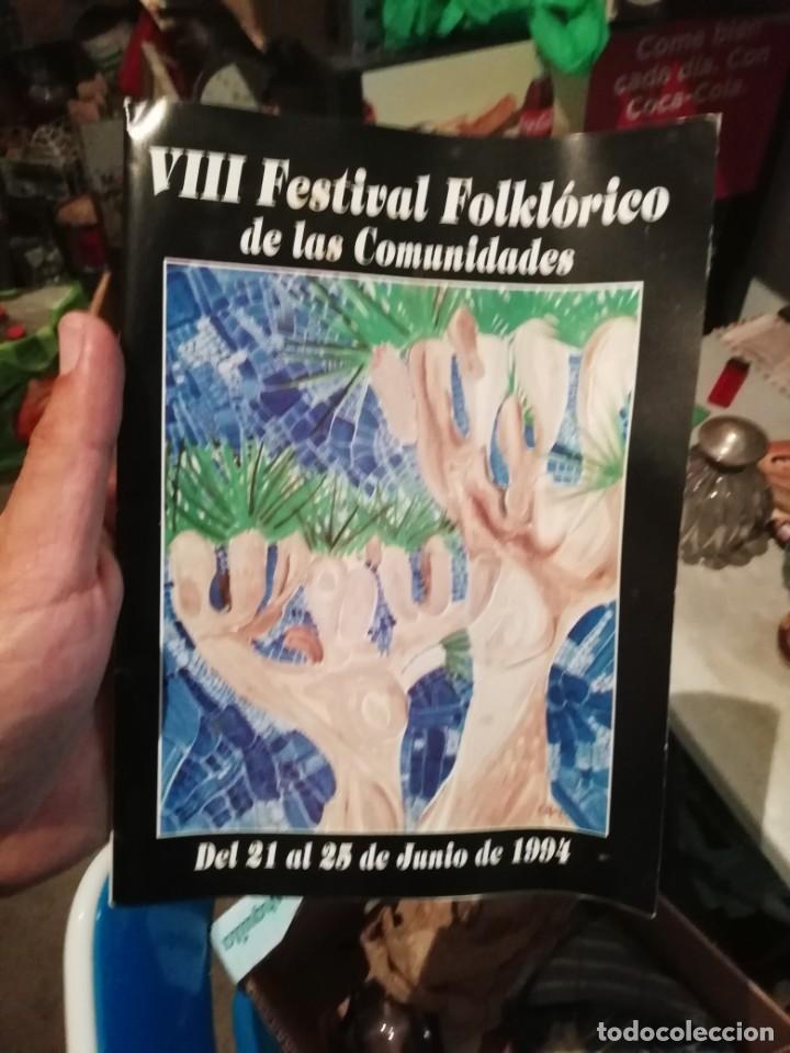Music magazines: Antiguo folleto programa revista VIII Festival Folcl&oacute;rico de las Comunidades 1994 - Las Palmas