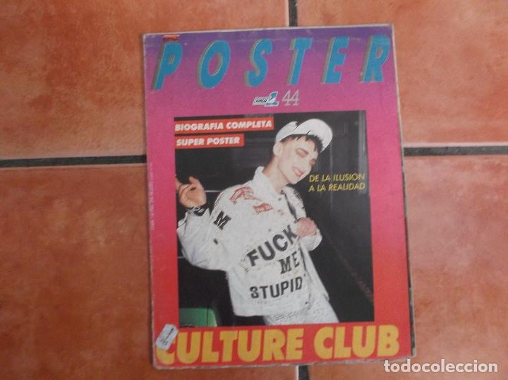 Magazines de musique: popular1,poster n&ordm; 44, culture club, biografia completa super poster, no ha sido clavado