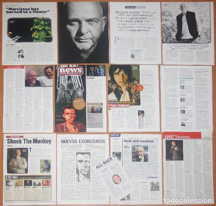 Revistas de m&uacute;sica: PETER GABRIEL lote prensa clippings 1970s/00s magazine press articles photos Genesis music