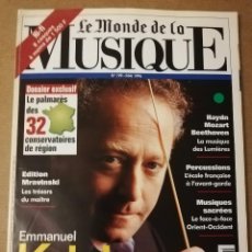 Revistas de música: REVISTA LE MONDE DE LA MUSIQUE Nº 199 (MAI 1996) EMMANUEL KRIVINE. Lote 215204371