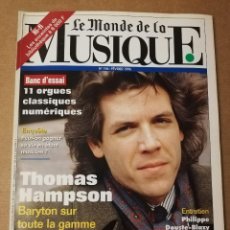 Revistas de música: REVISTA LE MONDE DE LA MUSIQUE Nº 196 (FÉVRIER 1996) THOMAS HAMPSON. Lote 215204505