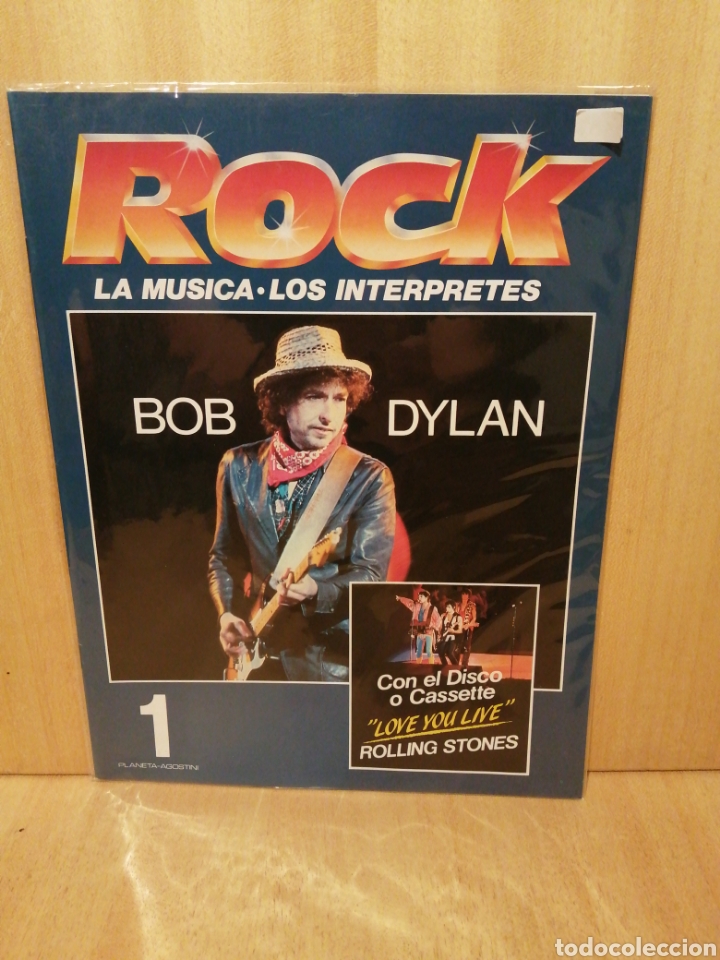 Revistas de m&uacute;sica: Rock. La m&uacute;sica, los int&eacute;rpretes. Bob Dylan, Rolling Stones. Planta Agostini num 1.
