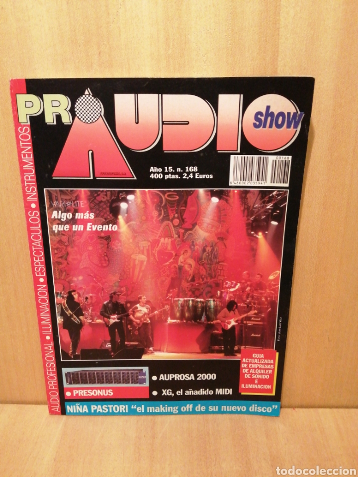 Music magazines: Pro Audio Show. Iluminaci&oacute;n. Espect&aacute;culos. Instrumentos. N&uacute;mero 168. Febrero 2000.