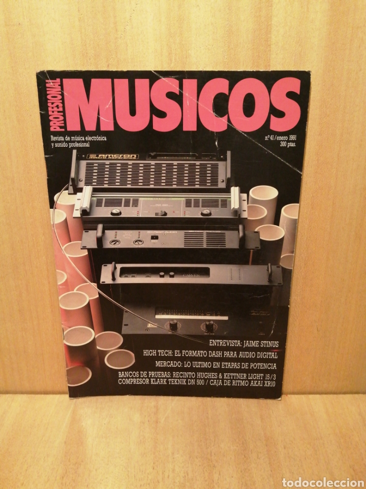 Music magazines: M&uacute;sicos Profesional. Num 41. Enero 1991. Jaime Stinus. Klark Teknik DN 500. Akai XR10. Etc.