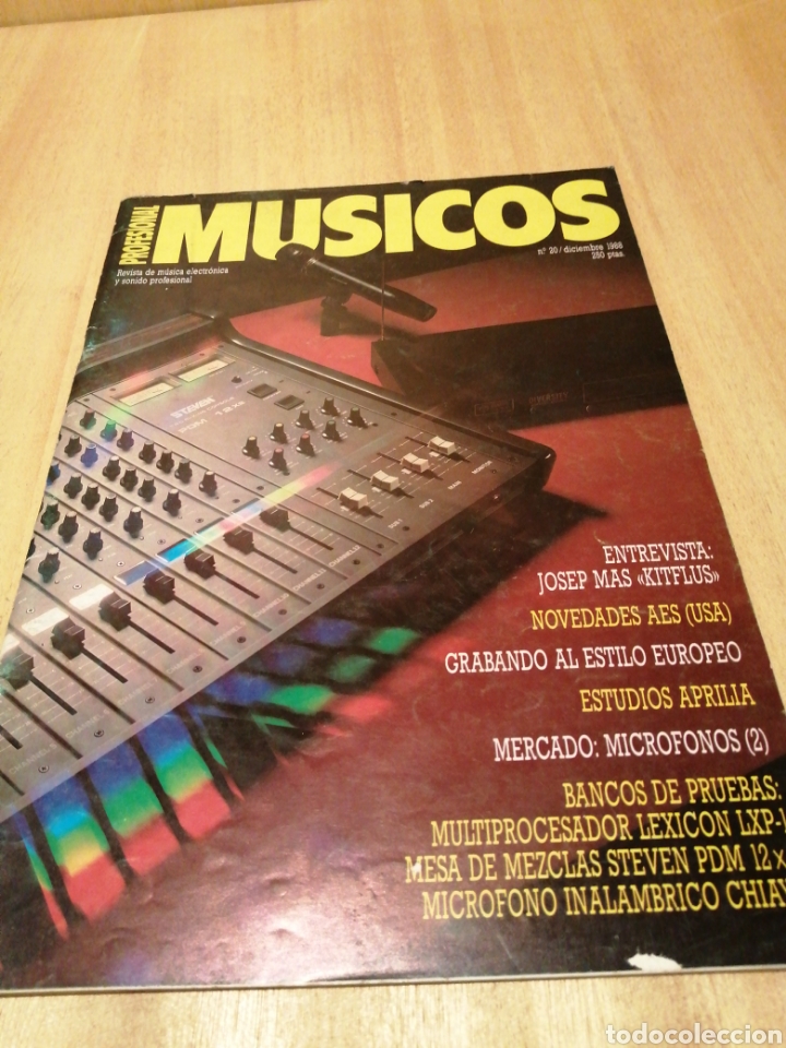Music magazines: M&uacute;sicos Profesional. Num 20. Dic 1988. J. M. Kitflus. Estudios Aprilia. Lexicon LXP-1. Etc.
