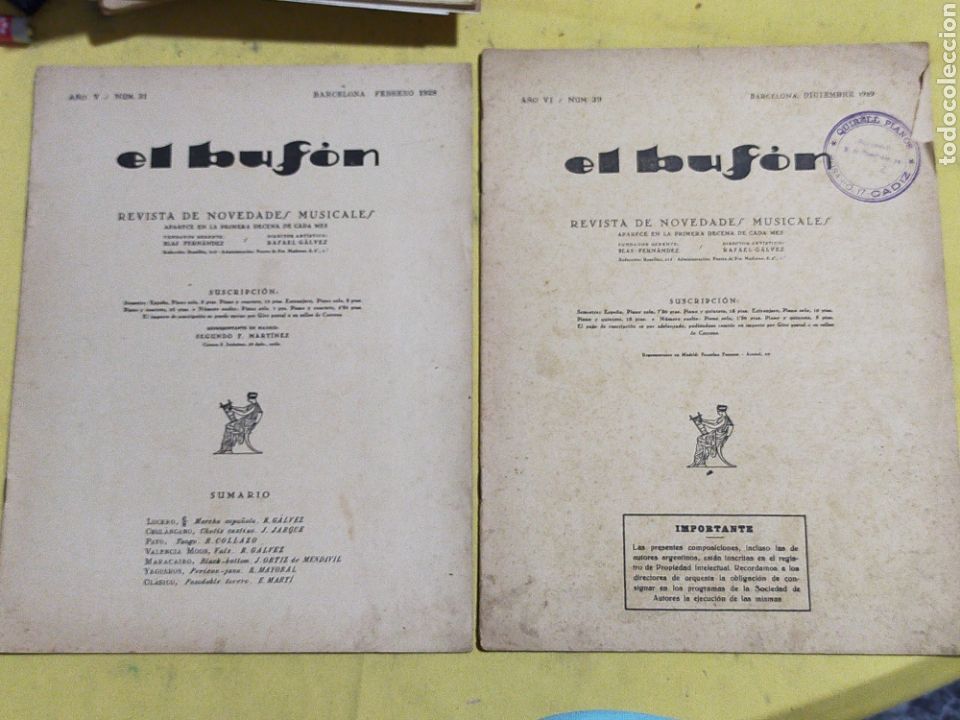 Music magazines: LOTE REVISTAS MUSICALES EL BUFON NUMEROS 31Y39