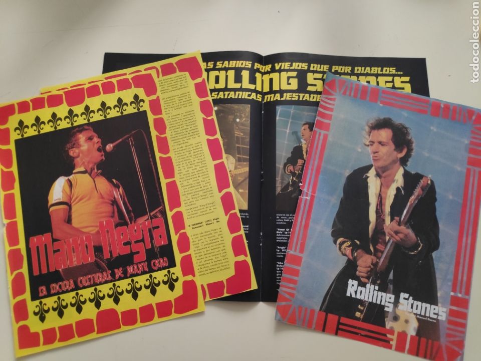 Revistas de m&uacute;sica: NT 5 HOJAS 8 PAGINAS THE ROLLING STONES MANO NEGRA MANU CHAO