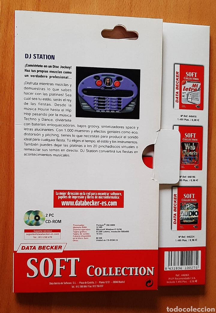 Revistas de m&uacute;sica: Programa DJ Station de Soft Collection - Data Becker - 2 CD-ROM e Instrucciones en carpeta - Foto 2