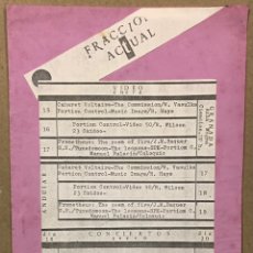 Revistas de música: FRACCIÓN ACTUAL (GRANADA AÑOS 80). HISTÓRICO FANZINE ORIGINAL; KGB, PORTION CONTROL, A PRIMARY INDUS