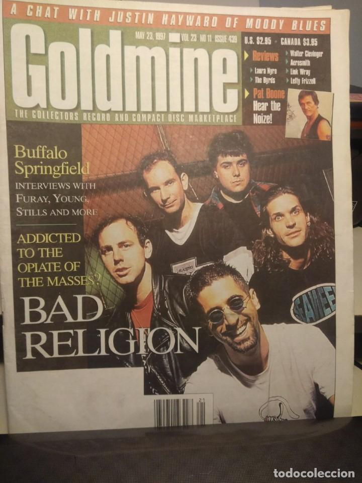 Music magazines: GOLDMINE 439: BAD RELIGION + BUFFALO SPRINGSTEEN + JUSTIN HAYWARD ( MOODY BLUES) + PAT BOONE