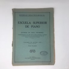 Revistas de música: LIBRO MÚSICA ESCUELA SUPERIOR DE PIANO. Lote 228335745