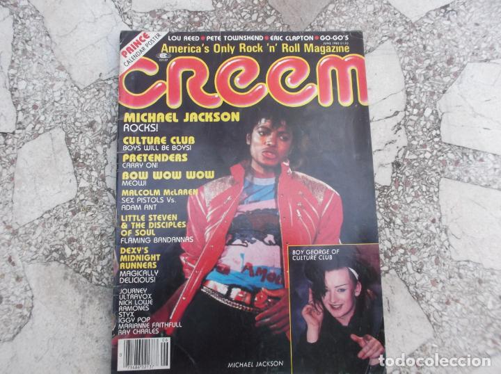 Revistas de m&uacute;sica: creem n&ordm; vol-15 n&ordm; 1, 1983, michael jackson, poster calendario de enero prince, culture club,