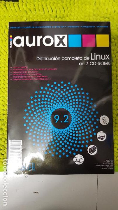 Revistas de m&uacute;sica: Aurox 9.2 Distribuci&oacute;n completa de Linux en 7 CD-ROMs - Foto 1