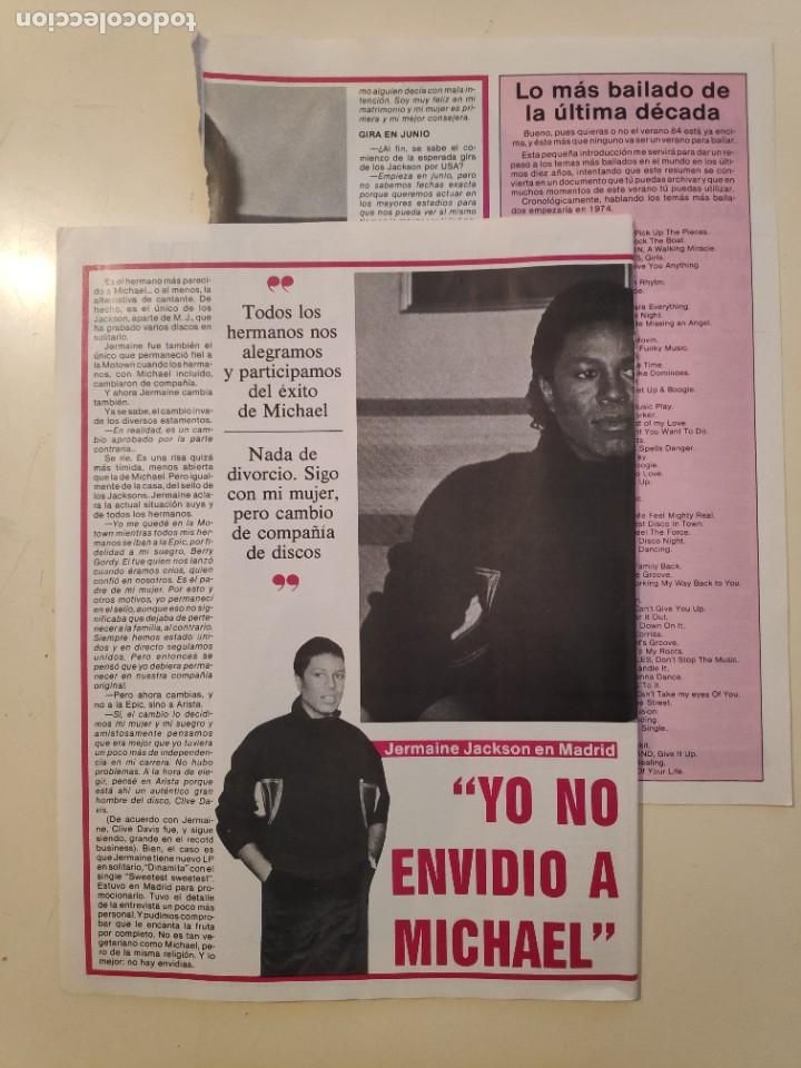 Revistas de m&uacute;sica: NTC RECORTE JERMAINE JACKSON NO ENVIDIO A MICHAEL 2 HOJAS 2 PAGINAS 3 FOTOS BYN