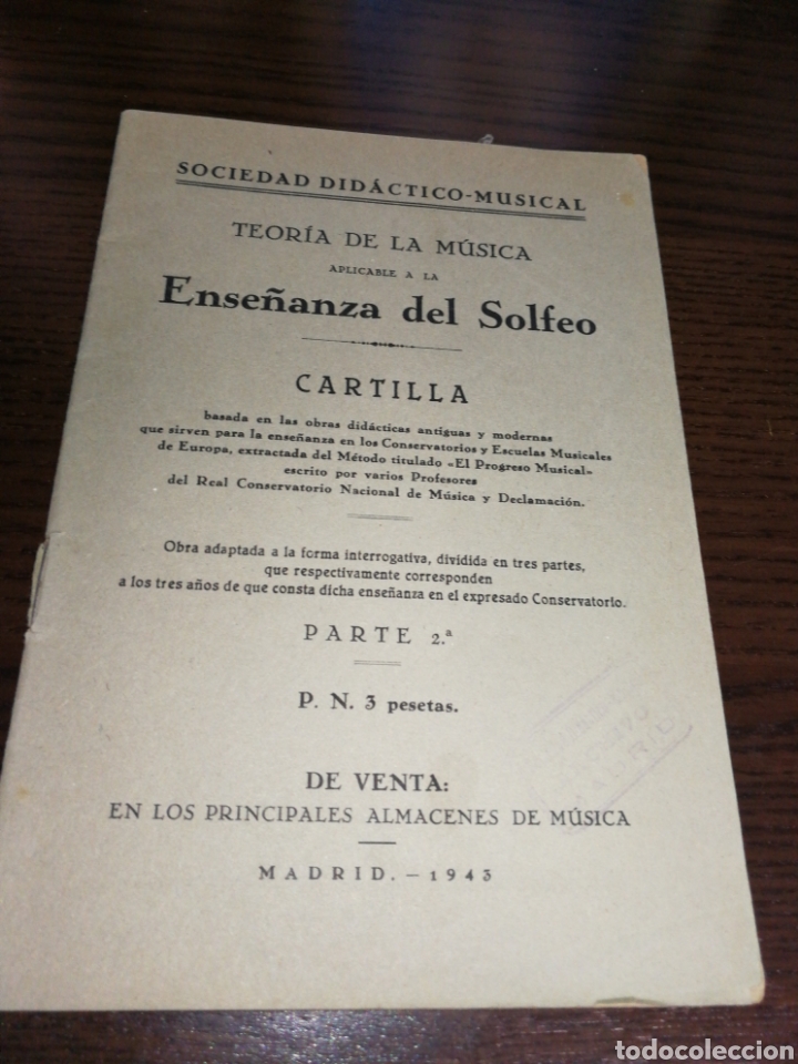 Revistas de m&uacute;sica: (1943),ENSE&Ntilde;ANZA DEL SOLFEO, SOCIEDAD DID&Aacute;CTICO CULTURAL.