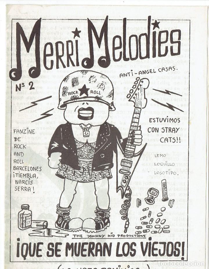 Revistas de m&uacute;sica: MERRI MELODIES N&ordm; 2 fanzine barcelona 1982 @ loquillo la trapera brighton 64 rapidos / COMO NUEVO
