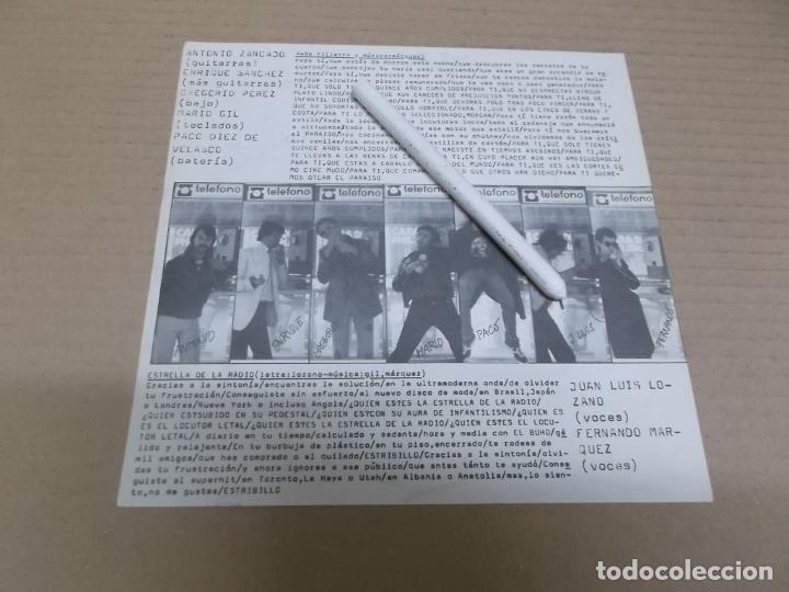 Music magazines: PARAISO (FERNANDO MARQUEZ EL ZURDO) (FOTO) HOJA INTERIOR CON LETRAS Y DIBUJOS DEL SINGLE PARA TI A&Ntilde;O