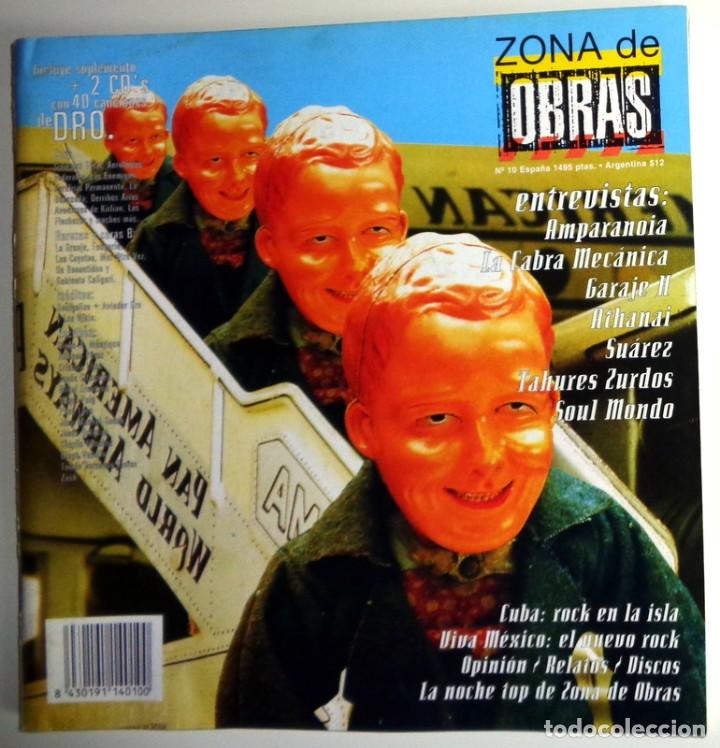 Revistas de m&uacute;sica: REVISTA ZONA de OBRAS N&ordm;10 - M&Uacute;SICA ROCK - CABRA MEC&Aacute;NICA TAHURES ZURDOS ANDRES CALAMARO LOQUILLO