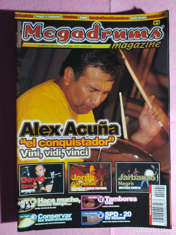 Magazines de musique: MAGAZINE MEGADRUMS 4 - Alex Acu&ntilde;a - Jordi Carde&ntilde;as - Jarbanzo Negro - David Simo
