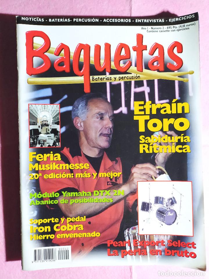 Revistas de m&uacute;sica: MAGAZINE BAQUETAS 2 - Efren Toro - Remo Triumph - Cajas de Akira Jimbo & Anton Fig