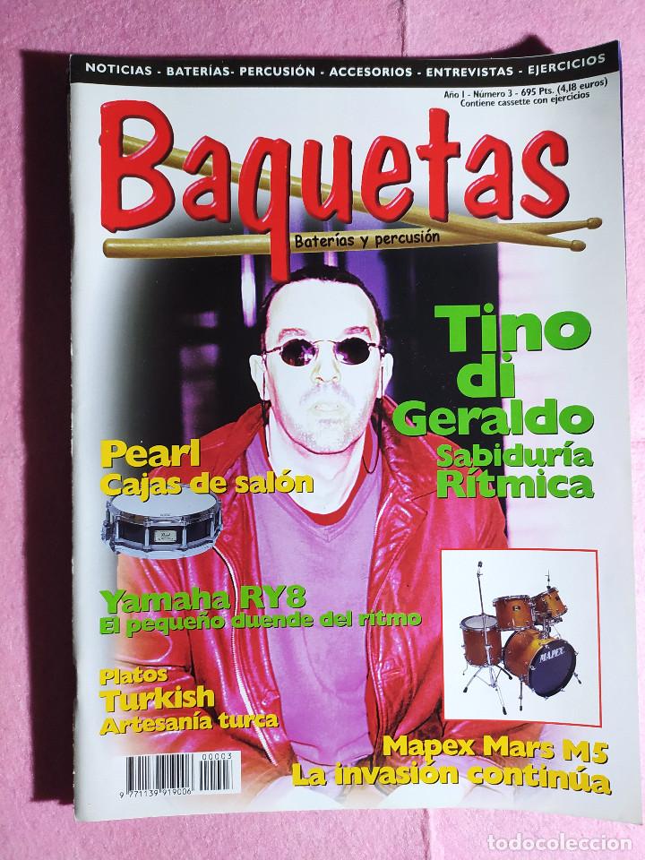 Revistas de m&uacute;sica: MAGAZINE BAQUETAS 3 - Tino Di Geraldo - Mapex Mars M5 - Yamaha RY8 - Cajas Pearl