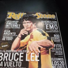 Revistas de música: ROLLING STONE Nº 87 BRUCE LEE, ROD STEWART, FITO Y FITIPALDIS, EMO, ASIA ARGENTO, BE WATER