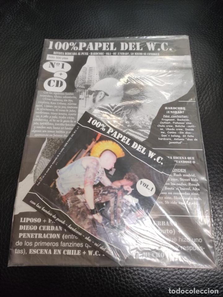 Riviste di musica: 100% PAPEL DEL WC N&ordm; 1 (CON CD) LIPOSO, FRAGMENT, MCD, KAOS URBANO, PA TU JETO, WC RECORDS, PUNK