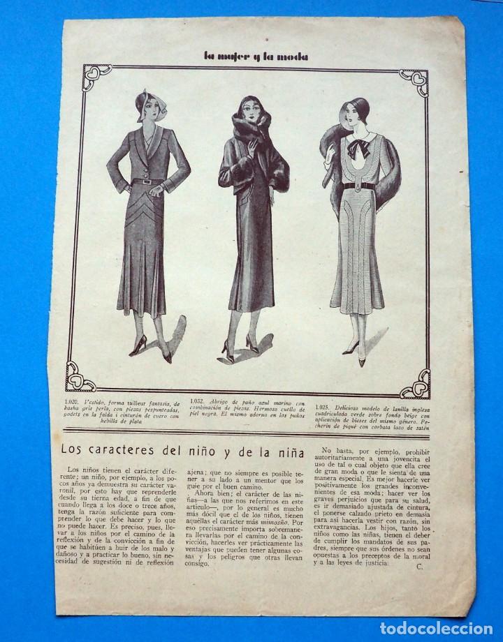 Music magazines: HOJA DE LA REVISTA DE MODA A&Ntilde;OS 30: LA MUJER Y LA MODA. AL DORSO PARTITURA. SCHOTIS CASTIZO. VIVA EL