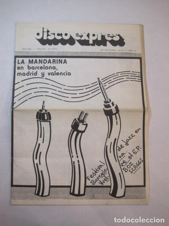 Magazines de musique: DISCO EXPRES-NUM 401-A&Ntilde;O 1976-LA MANDARINA-TANGERINE DREAM-BARCELONA JAZZ-VER FOTOS-(V-22.552)
