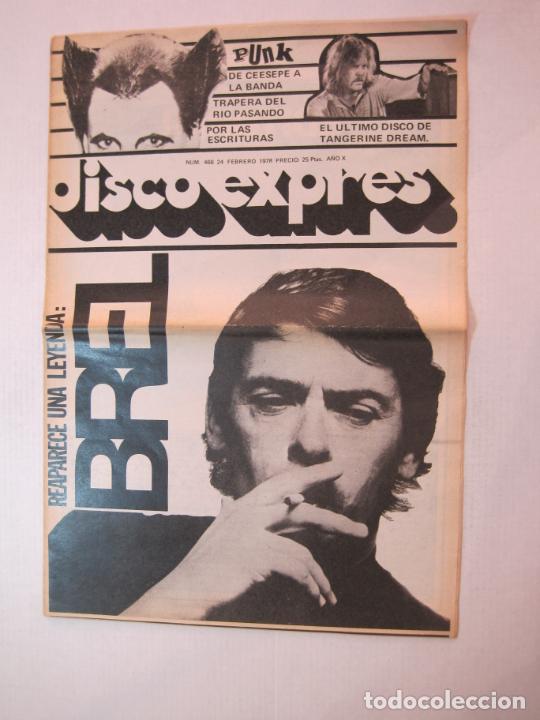 Music magazines: DISCO EXPRES-NUM 466-A&Ntilde;O 1978-BREL-TANGERINE DREAM-PUNK-VER FOTOS-(V-22.554)
