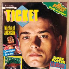 Revistas de música: TICKET N° 5 (1984). RADIO FUTURA, MICHAEL JACKSON, ALPHAVILLE, DIVINE, POSTER DURAN DURAN,..... Lote 246476940