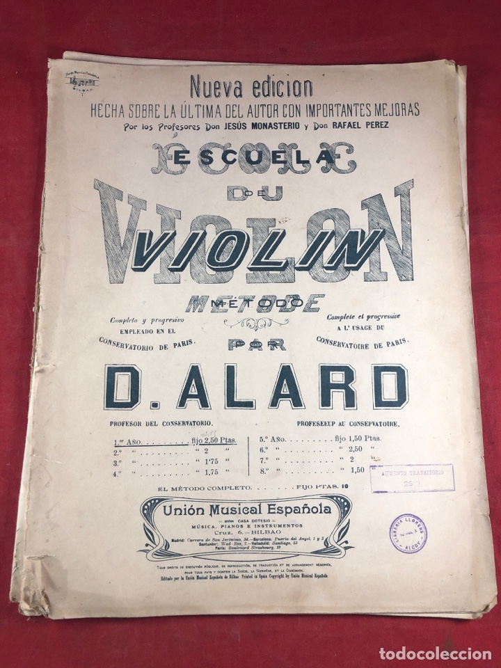 Revistas de m&uacute;sica: ESCUELA DE VIOL&Iacute;N M&Eacute;TODO POR D. ALARD