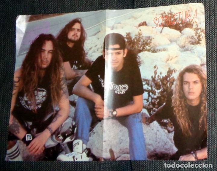 Music magazines: P&Oacute;STER ANTIGUO - SEPULTURA - HEAVY ROCK TRASH METAL